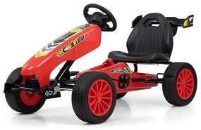 Detská šliapacia motokára Go-kart Milly Mally Rocket červená