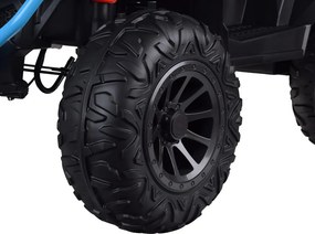 JOKOMISIADA Veľká detská štvorkolka na akumulátor 4x4 s plynovou páčkou a tlmičom PA0315 modrá