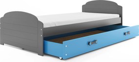 Posteľ LILI 200x90 grafitová - modrá