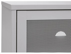 Sivý kovový TV stolík 160x55x45 cm Veep – Unique Furniture