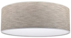 Stropné svietidlo Stone, 1x béžové textilné tienidlo/biele PVC tienidlo, (biele plexisklo), (fi 40cm)
