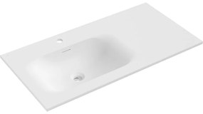 Mexen Vela, umývadlo na zapustenie 91 x 46,5 cm, ľavé, biela matná, 25239001L