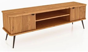 TV stolík z dubového dreva v prírodnej farbe 180x57 cm Kula - The Beds