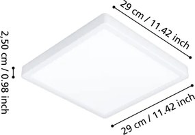 Eglo 901337 - LED kúpeľňové stropné svietidlo FUEVA LED/13W/230V 29x29 cm IP44 biele