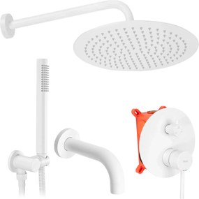 Rea Lungo, podomietková sprchová sada s vaňovou výlevkou + BOX, biela, REA-P6611