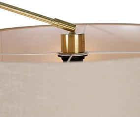 Stojacia lampa zlatá s tienidlom svetlohnedá 50 cm nastaviteľná - Redaktor