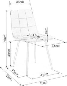 SI Mila Velvet stolička škorica