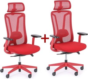Kancelárska stolička MIDA 1+1 ZADARMO, červená