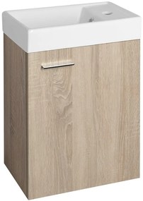Aqualine Aqualine, ZOJA skrinka s keramickým umývadlom 40x22 cm, dub platina, 51049DP-02