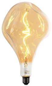 E27 Stmievateľná LED žiarovka so špirálovým vláknom PS160 jantárová 6W 340 lm 1800K