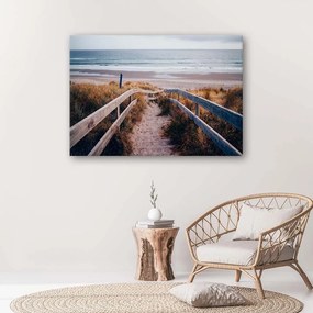 Obraz na plátně Plážová plošina Duny Moře - 120x80 cm