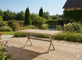 BEŽOVÝ HLINÍKOVÝ ZÁHRADNÝ STÔL 150 x 90 x 74 CM