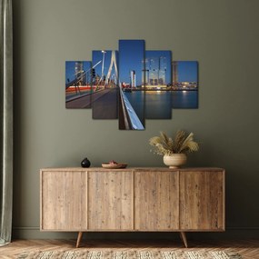 Obraz - Súmrak v Rotterdame, Holandsko (150x105 cm)