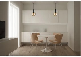 Luster na lanku JANTAR WOOD 1xE27/60W/230V