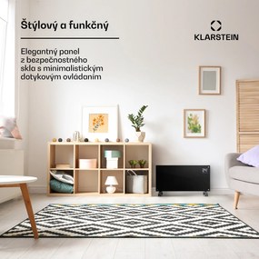 Klarstein Bornholm, konvektor, 2000 W, LED displej, 2 stupne ohrevu, čierny