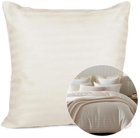 SATÉNOVÁ OBLIEČKA NA VANKÚŠ CIZGILI EXCLUSIVE 40X40 CM KRÉMOVÁ
