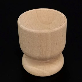 AMADEA Drevený kalíšok na vajíčko, masívne drevo, veľkosť 5 cm
