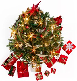 InternetovaZahrada Umelý vianočný stromček 150 cm + drevený stojan