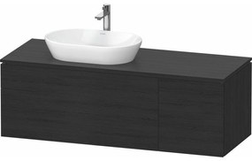 DURAVIT L-Cube závesná skrinka pod umývadlo na dosku (umývadlo vľavo), 4 zásuvky, 1420 x 550 x 482 mm, dub čierny, LC4877016160000