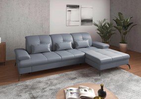 XXXLutz ROHOVÁ SEDAČKA, textil, koža, sivomodrá Sit & More - Sedačky - 000144011711