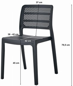 AKCIA Čierna plastová stolička PAGI II. akosť