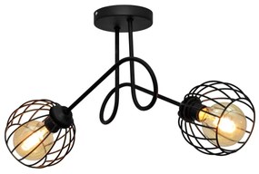 Prisadený luster OXFORD 2xE27/15W/230V čierna