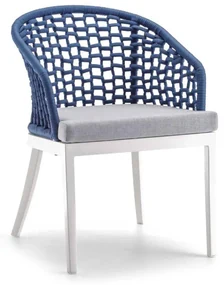 KOS kreslo white/blue