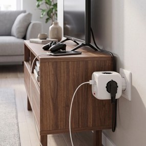 Toolight Toolight, JNH019, zásuvková kocka 7v1, 3 zásuvky + 2× USB-A + 2× USB-C, biela, OSW-56305