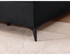 Čierna boxspring posteľ s úložným priestorom 160x200 cm Ornes – Ropez