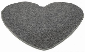 Vopi, Kusový koberec Color Shaggy šedý srdca, 120x120, šedá, obývacia izba