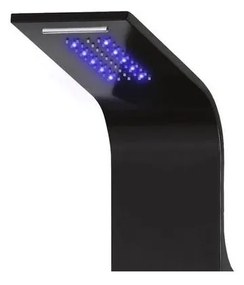 Verona Black termostatický sprchový panel, nehrdzavejúca oceľ, LED