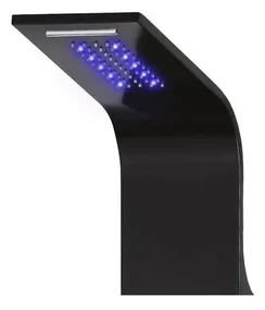 Verona Black termostatický sprchový panel, nehrdzavejúca oceľ, LED