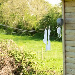 Sivý nástenný sušiak na bielizeň 30 m – Addis