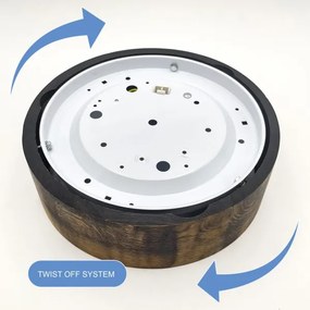 Stropné svietidlo OAK SMOKY 1xE27/15W/230V, pr. 27,5 cm, dub tmavohnedý