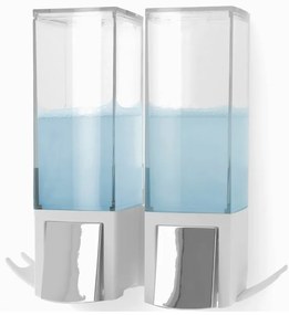 Dávkovač mydla Compactor Edge, 2 x 500 ml, biela