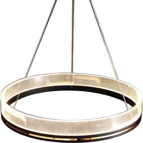 Toolight Toolight, LED závesné svietidlo 60cm APP1192-CP, čierna-zlatá, OSW-40023