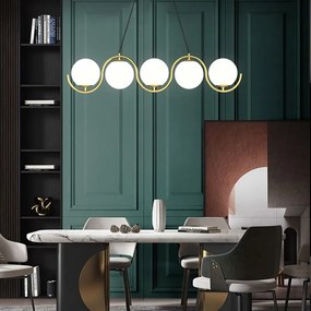 Toolight Toolight, stropné svietidlo 5xG9 APP1440-5CP, zlatá lesklá, OSW-06096