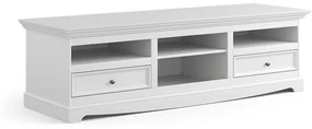 PROXIMA.store - Rustikálny veľký TV stolík - BELLUNO ELEGANT FARBA: biela