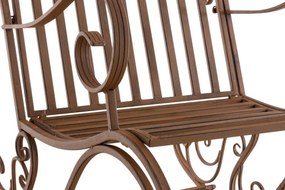 Kovové hojdacie kreslo Smile (SET 2 ks) - Hnedá antik