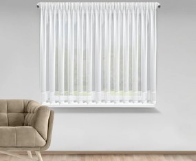 ZÁCLONA NA PÁSKE KATRINA 350X150 CM BIELA