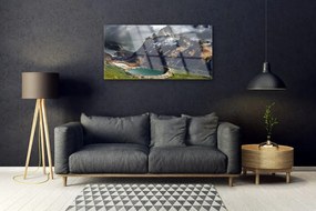 Obraz na akrylátovom skle Hora záliv krajina 100x50 cm