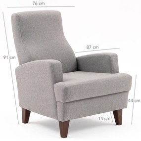Kreslo Kana Bergere Light Grey