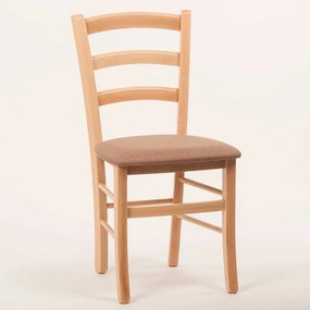 Stima stolička PAYSANE s čalúneným sedákom Vyberte odtieň ->: Buk, Vyberte látku ->: LUX Camel 2