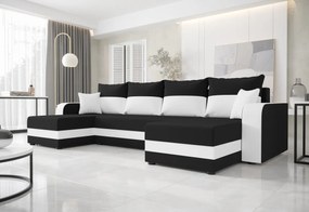 HEWLET rozkladacia sedačka do U, 305x90x140 rainbow 15/rainbow 31