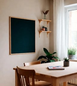 Toptabule.sk  Čierna magnetická tabuľa NATURE LINE v prírodnom drevenom ráme 200x100 cm