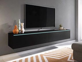 TV stolík/skrinka Dilune 180 (čierny grafit) (osvetlenie led biele). Vlastná spoľahlivá doprava až k Vám domov. 1053826