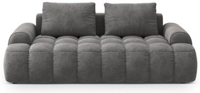 Sivá zamatová pohovka 200 cm Linz – Cosmopolitan Design