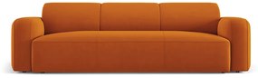 Trojmiestna pohovka gerett 235 cm velvet oranžová MUZZA
