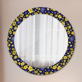 Okrúhle ozdobné zrkadlo Sladké malé kvety fi 70 cm
