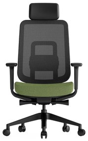Kancelárska ergonomická stolička K42 — sieť, látka, čierna / viac farieb Zelená